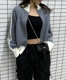 Silly（シリー）の「【韓国ファッション春コーデに◎】ニットトラックジャケット（ニット/セーター）」