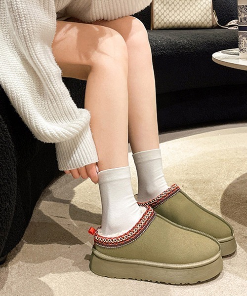 Miniministore(ミニミニストア)の「ムートンブーツ レディース ボアシューズ(ブーツ・レディース・カーキ/ブラック/ライトブラウン・23.0cm/24.0cm/24.5cm/23.5cm/25.0cm/25.5cm)」の8枚目の写真