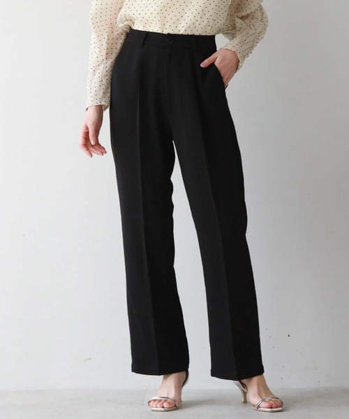 archives（アルシーヴ）の「タックセミフレアパンツ（その他パンツ・レディース・グリーン/イエロー系その他/ブラック/アイボリー・MEDIUM）」の22枚目の写真