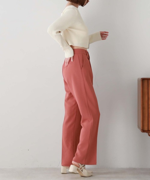 archives（アルシーヴ）の「タックセミフレアパンツ（その他パンツ・レディース・グリーン/イエロー系その他/ブラック/アイボリー・MEDIUM）」の11枚目の写真