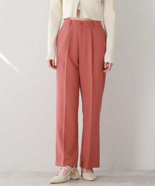 archives（アルシーヴ）の「タックセミフレアパンツ（その他パンツ・レディース・グリーン/イエロー系その他/ブラック/アイボリー・MEDIUM）」の12枚目の写真