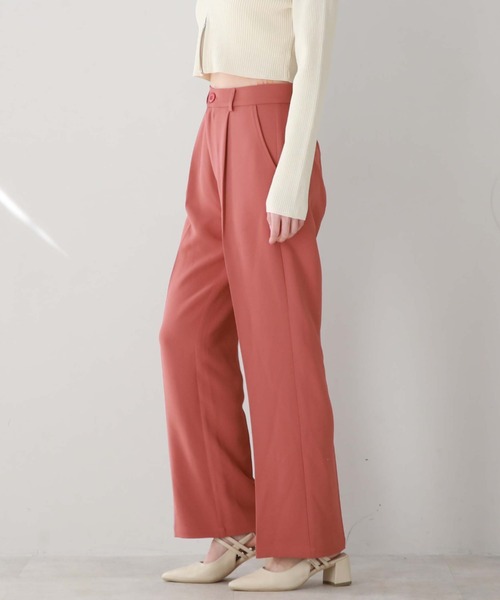 archives（アルシーヴ）の「タックセミフレアパンツ（その他パンツ・レディース・グリーン/イエロー系その他/ブラック/アイボリー・MEDIUM）」の13枚目の写真