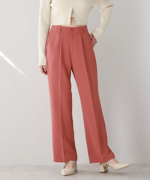 archives（アルシーヴ）の「タックセミフレアパンツ（その他パンツ・レディース・グリーン/イエロー系その他/ブラック/アイボリー・MEDIUM）」の16枚目の写真