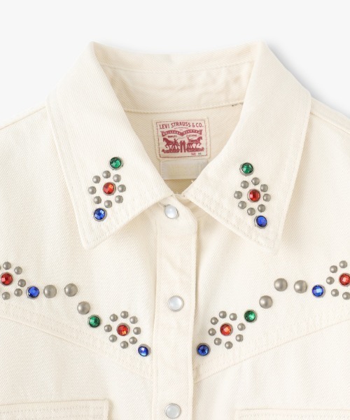 ANNA SUI（アナスイ）の「STUDDED WESTERN TOP（Levi's）（シャツ/ブラウス・レディース・ホワイト・XS/L/S/M）」の4枚目の写真