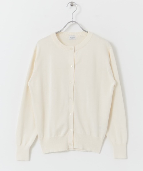 URBAN RESEARCH DOORS（アーバンリサーチドアーズ）の「オーガニックコットンクルーネックカーディガン（カーディガン/ボレロ・レディース・オフホワイト/ネイビー/グリーン系その他/イエロー系その他・MEDIUM）」の15枚目の写真