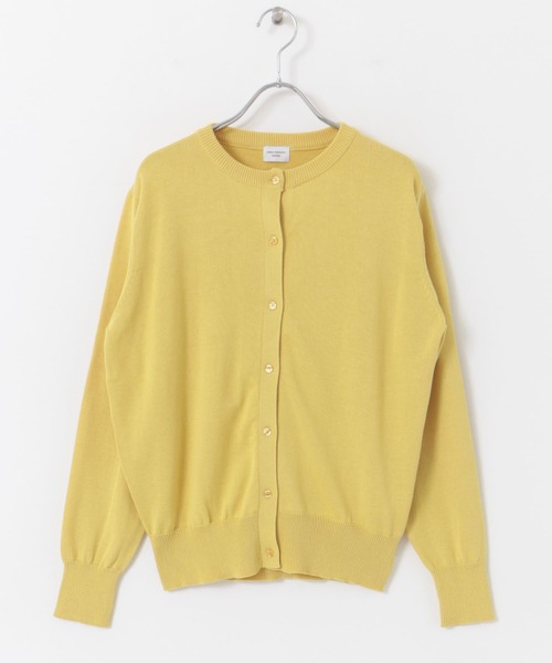 URBAN RESEARCH DOORS（アーバンリサーチドアーズ）の「オーガニックコットンクルーネックカーディガン（カーディガン/ボレロ・レディース・オフホワイト/ネイビー/グリーン系その他/イエロー系その他・MEDIUM）」の14枚目の写真