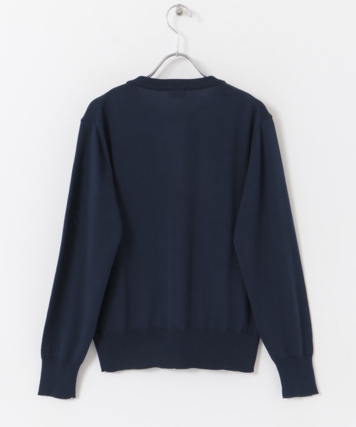 URBAN RESEARCH DOORS（アーバンリサーチドアーズ）の「オーガニックコットンクルーネックカーディガン（カーディガン/ボレロ・レディース・オフホワイト/ネイビー/グリーン系その他/イエロー系その他・MEDIUM）」の10枚目の写真