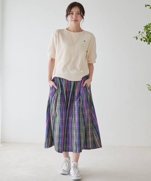 Arnold Palmer（アーノルドパーマー）の「チェック タック スカート（スカート・レディース・ブラック/グリーン・L/S/M）」の14枚目の写真