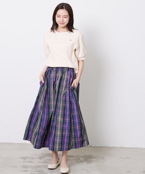 Arnold Palmer（アーノルドパーマー）の「チェック タック スカート（スカート・レディース・ブラック/グリーン・L/S/M）」の5枚目の写真