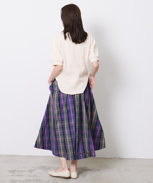 Arnold Palmer（アーノルドパーマー）の「チェック タック スカート（スカート・レディース・ブラック/グリーン・L/S/M）」の7枚目の写真