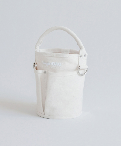 VegieBAG(ベジバッグ)の「【VegieBAG/ベジバッグ】MINI BUCKET / キャンバス ショルダーバッグ / ハンドバッグ(トートバッグ・レディース・アイボリー/ブラック・フリー)」の3枚目の写真