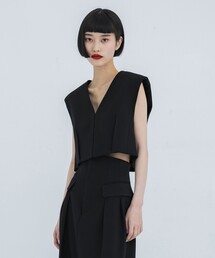 STUDIOUS | 【STUDIOUS/ステュディオス】クロップドテーラードベスト(ベスト)