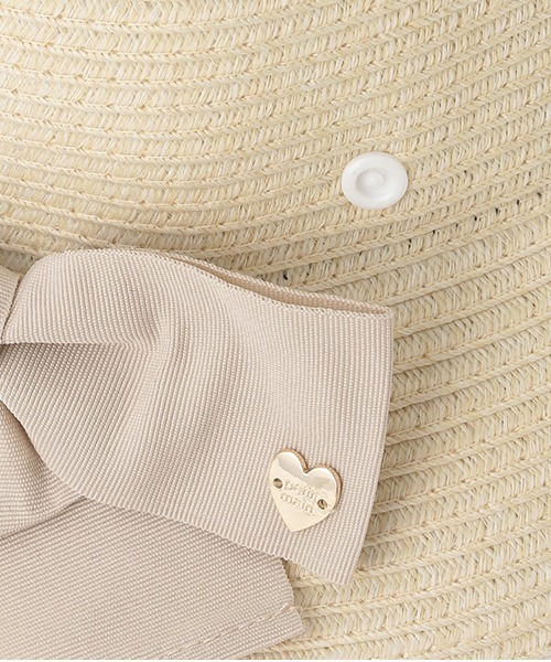 petit main（プティマイン）の「折り畳みリボンハット（ハット・キッズ・ベージュ/アイボリー/ライトピンク・52cm/50cm/54cm）」の6枚目の写真