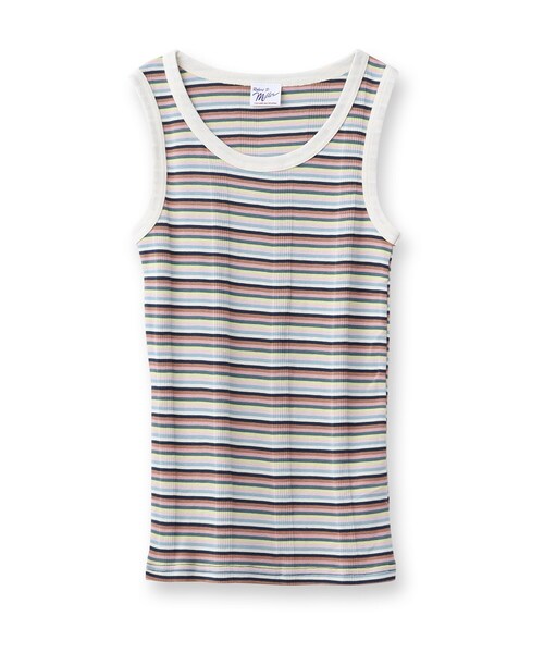 DRESSTERIOR（ドレステリア）の「◆Robert．P．Miller（ロベルト・ピー・ミラー）パネルリブ タンクトップ　808C（タンクトップ・レディース・ホワイト系2/ブラック/ピンク系3/グリーン系その他4・00）」の4枚目の写真