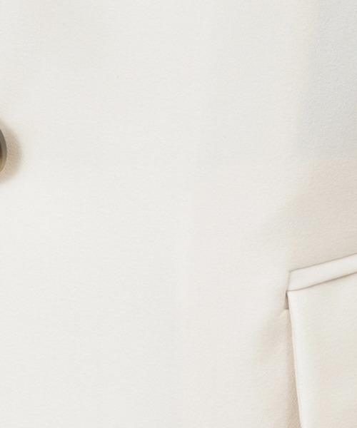 OPAQUE.CLIP（オペークドットクリップ）の「◆ハーフスリーブノーカラージャケット【洗濯機洗い可】（ノーカラージャケット・レディース・ライトベージュ/グレー・40/38/42）」の14枚目の写真