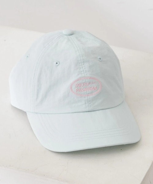 earth music&ecology(アースミュージックアンドエコロジー)の「刺繍ロゴ ナイロンキャップ(キャップ・レディース・ホワイト/ブラック/ライトブルー/ライトグリーン・FREE)」の4枚目の写真