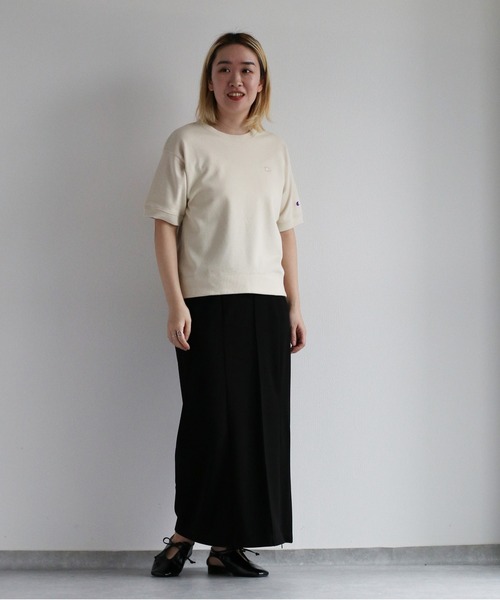tシャツ 「champion」ワンポイントショートスリーブスウェット レディース champion】ワンポイントショートスリーブスウェット（Tシャツ