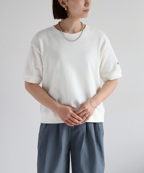 tシャツ 「champion」ワンポイントショートスリーブスウェット レディース Champion tシャツ 「Champion/チャンピオン」レディース