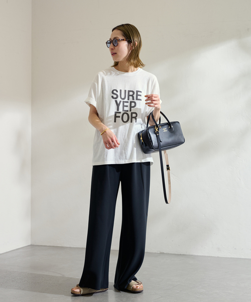 FRAMeWORK(フレームワーク)の「ロゴTシャツ(Tシャツ/カットソー・レディース・チャコールグレー/ホワイト・FREE)」の11枚目の写真