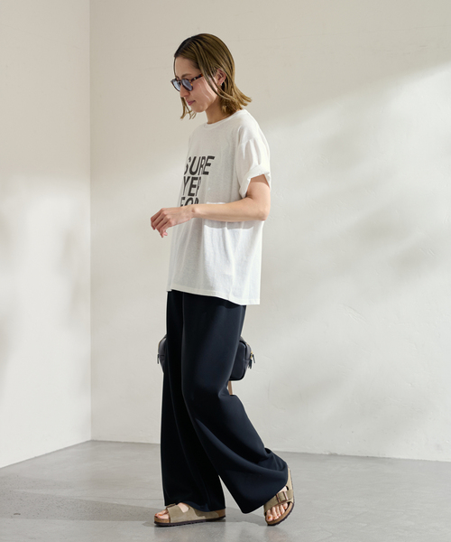 FRAMeWORK(フレームワーク)の「ロゴTシャツ(Tシャツ/カットソー・レディース・チャコールグレー/ホワイト・FREE)」の13枚目の写真