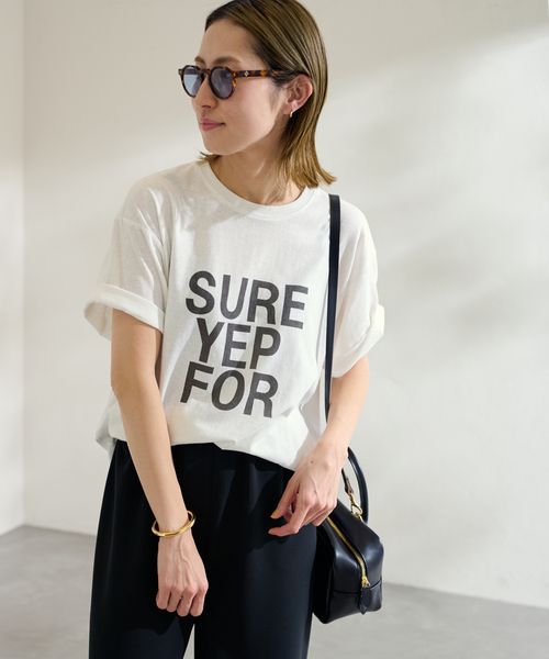 FRAMeWORK(フレームワーク)の「ロゴTシャツ(Tシャツ/カットソー・レディース・チャコールグレー/ホワイト・FREE)」の15枚目の写真