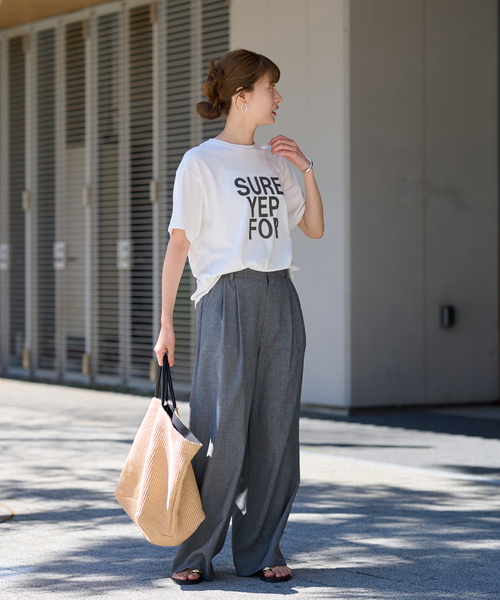 FRAMeWORK(フレームワーク)の「ロゴTシャツ(Tシャツ/カットソー・レディース・チャコールグレー/ホワイト・FREE)」の18枚目の写真