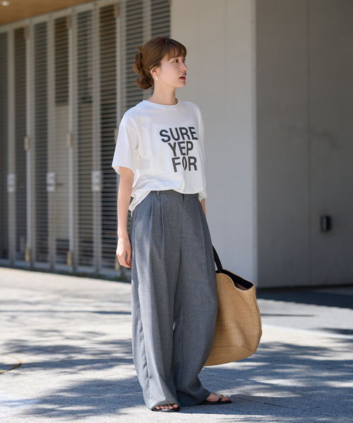 FRAMeWORK(フレームワーク)の「ロゴTシャツ(Tシャツ/カットソー・レディース・チャコールグレー/ホワイト・FREE)」の19枚目の写真