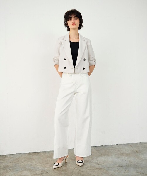 Diagram（ダイアグラム）の「ラップデニムパンツ（デニムパンツ・レディース・ホワイト/インディゴブルー/その他1・36/38）」の13枚目の写真
