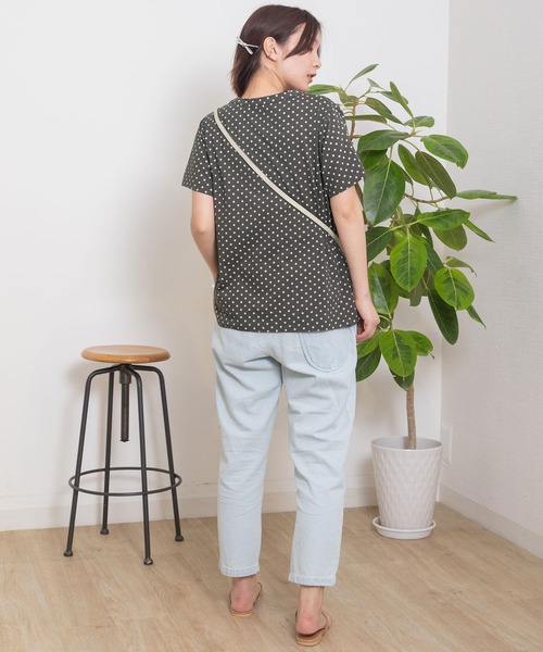 POU DOU DOU(プードゥドゥ)の「クラシックパターンTee(Tシャツ/カットソー・レディース・ダークグレー/ブラック/アイボリー・3)」の10枚目の写真