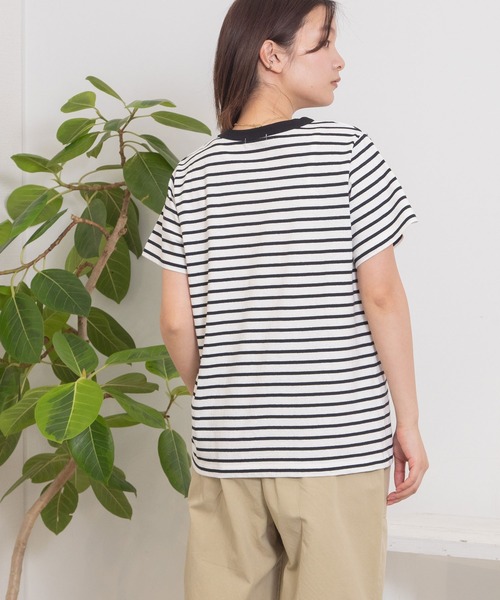 POU DOU DOU(プードゥドゥ)の「クラシックパターンTee(Tシャツ/カットソー・レディース・ダークグレー/ブラック/アイボリー・3)」の14枚目の写真