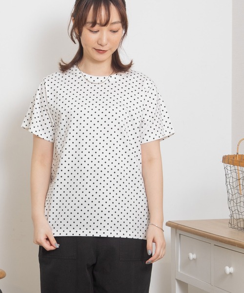 POU DOU DOU(プードゥドゥ)の「クラシックパターンTee(Tシャツ/カットソー・レディース・ダークグレー/ブラック/アイボリー・3)」の18枚目の写真