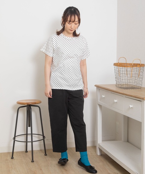 POU DOU DOU(プードゥドゥ)の「クラシックパターンTee(Tシャツ/カットソー・レディース・ダークグレー/ブラック/アイボリー・3)」の22枚目の写真