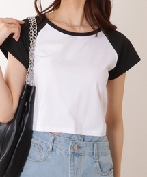 コンパクト 半袖 ベーシック ラグラン Tシャツ