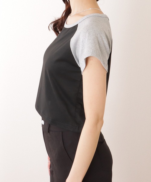 Lace Ladies(レースレディース)の「コンパクト 半袖 ベーシック ラグラン Tシャツ(Tシャツ/カットソー・レディース・ブラック/ホワイト/グレー・M/XL)」の9枚目の写真