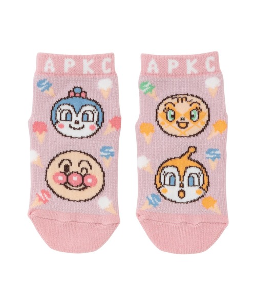 ANPANMAN KIDS COLLECTION(アンパンマンキッズコレクション)の「アイス柄メッシュショートソックス(ソックス/靴下・キッズ・ラベンダー/ピンク・11-13cm/13-15cm/15-17cm)」の1枚目の写真