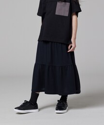 COMME CA ISM（コムサイズム）の「速乾 ロング ティアードキュロット（スカート）」
