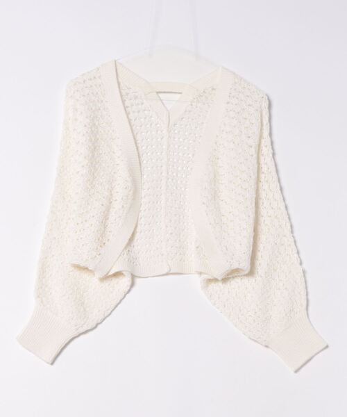 STRAWBERRY-FIELDS（ストロベリーフィールズ）の「ﾚｰｽ編みﾆｯﾄﾎﾞﾚﾛ