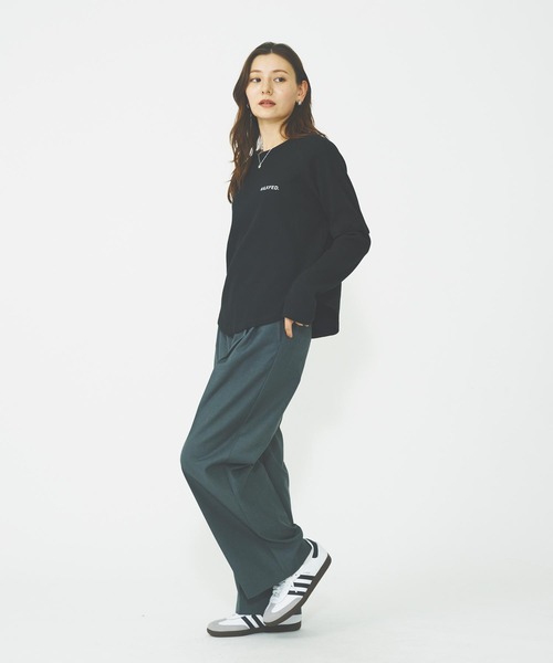 MILKFED.(ミルクフェド)の「WAFFLE B/B TOP(Tシャツ/カットソー・レディース・オフホワイト/ブラック/ブラウン・ONE SIZE)」の18枚目の写真