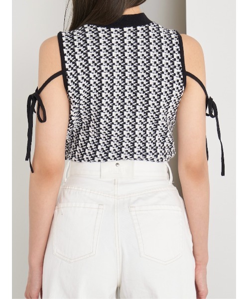 新品同様♡Darich♡DDロゴミックスノースリニットトップス♡ ダーリッチ Darich DDロゴミックスノースリニットトップス