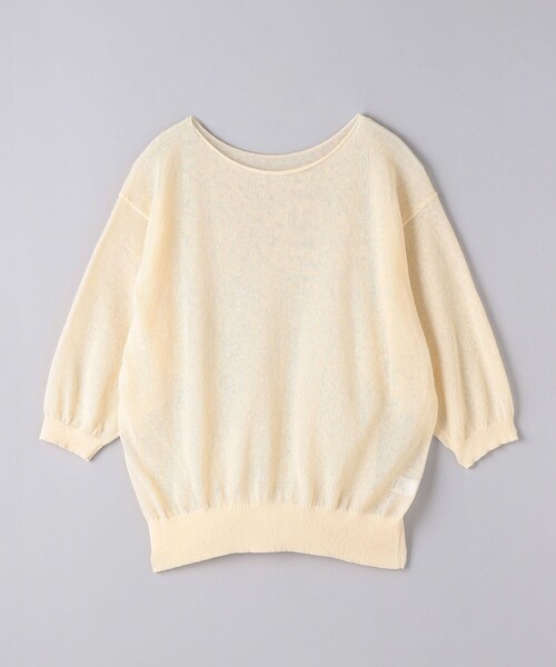 UNITED ARROWS(ユナイテッドアローズ)の「シアー ボートネックニット(ニット/セーター・レディース・ブラック/ナチュラル/オフホワイト/ライトブルー・FREE)」の17枚目の写真