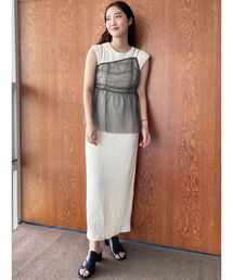 LAGUNAMOON | チュールペプラムセットカットワンピース(ワンピース)