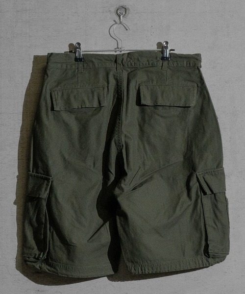 JOHN'S CLOSET（ジョンズクローゼット）の「【13】ツイルワイドカーゴショーツ（カーゴパンツ・メンズ・ブラック/カーキ/ウッドランド・MEDIUM/LARGE）」の12枚目の写真