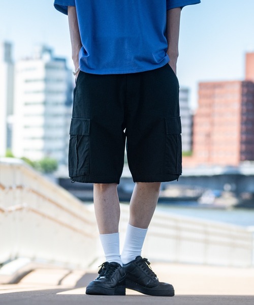 JOHN'S CLOSET（ジョンズクローゼット）の「【13】ツイルワイドカーゴショーツ（カーゴパンツ・メンズ・ブラック/カーキ/ウッドランド・MEDIUM/LARGE）」の20枚目の写真
