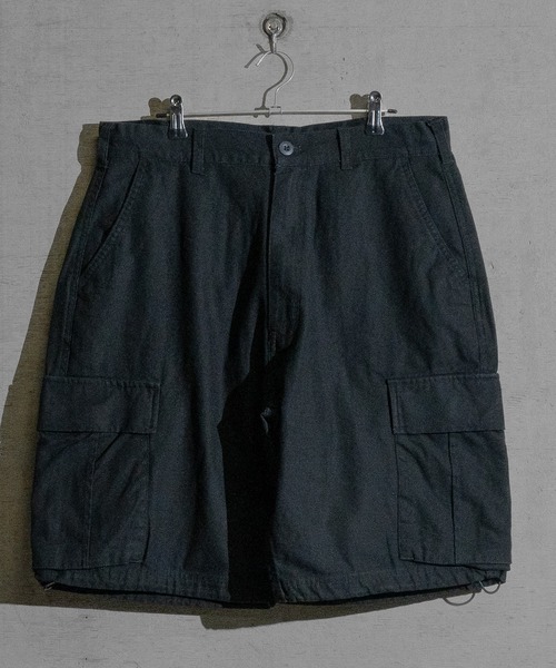 JOHN'S CLOSET（ジョンズクローゼット）の「【13】ツイルワイドカーゴショーツ（カーゴパンツ・メンズ・ブラック/カーキ/ウッドランド・MEDIUM/LARGE）」の5枚目の写真