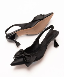 SVEC | スリングバック ポインテッドトゥ ビックリボンパンプス(パンプス)