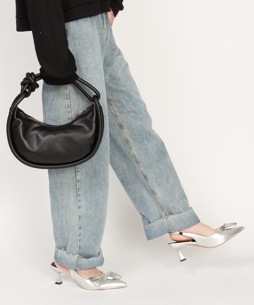 SVEC（シュベック）の「スリングバック ポインテッドトゥ ビックリボンパンプス（パンプス・レディース・ブラック/シルバー・Msize/Lsize/Ssize）」の22枚目の写真