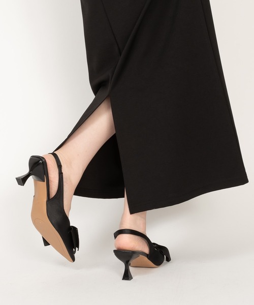 SVEC（シュベック）の「スリングバック ポインテッドトゥ ビックリボンパンプス（パンプス・レディース・ブラック/シルバー・Msize/Lsize/Ssize）」の14枚目の写真