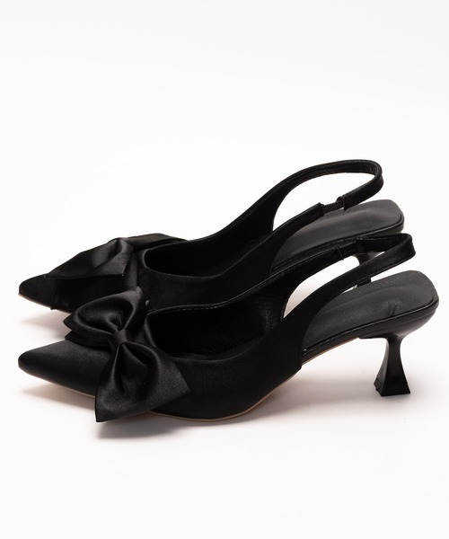 SVEC（シュベック）の「スリングバック ポインテッドトゥ ビックリボンパンプス（パンプス・レディース・ブラック/シルバー・Msize/Lsize/Ssize）」の7枚目の写真