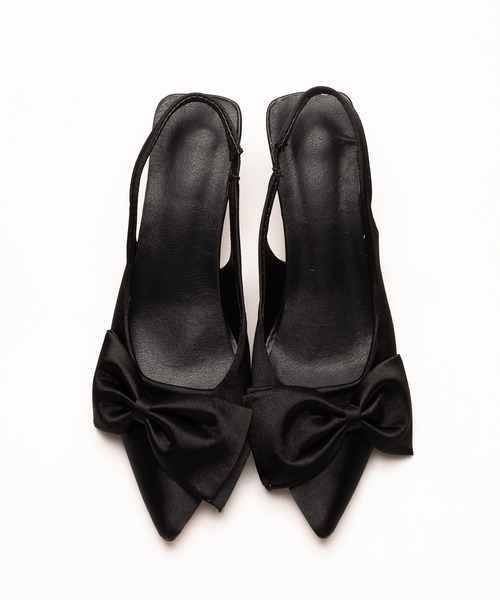SVEC（シュベック）の「スリングバック ポインテッドトゥ ビックリボンパンプス（パンプス・レディース・ブラック/シルバー・Msize/Lsize/Ssize）」の10枚目の写真