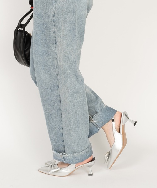 SVEC（シュベック）の「スリングバック ポインテッドトゥ ビックリボンパンプス（パンプス・レディース・ブラック/シルバー・Msize/Lsize/Ssize）」の20枚目の写真